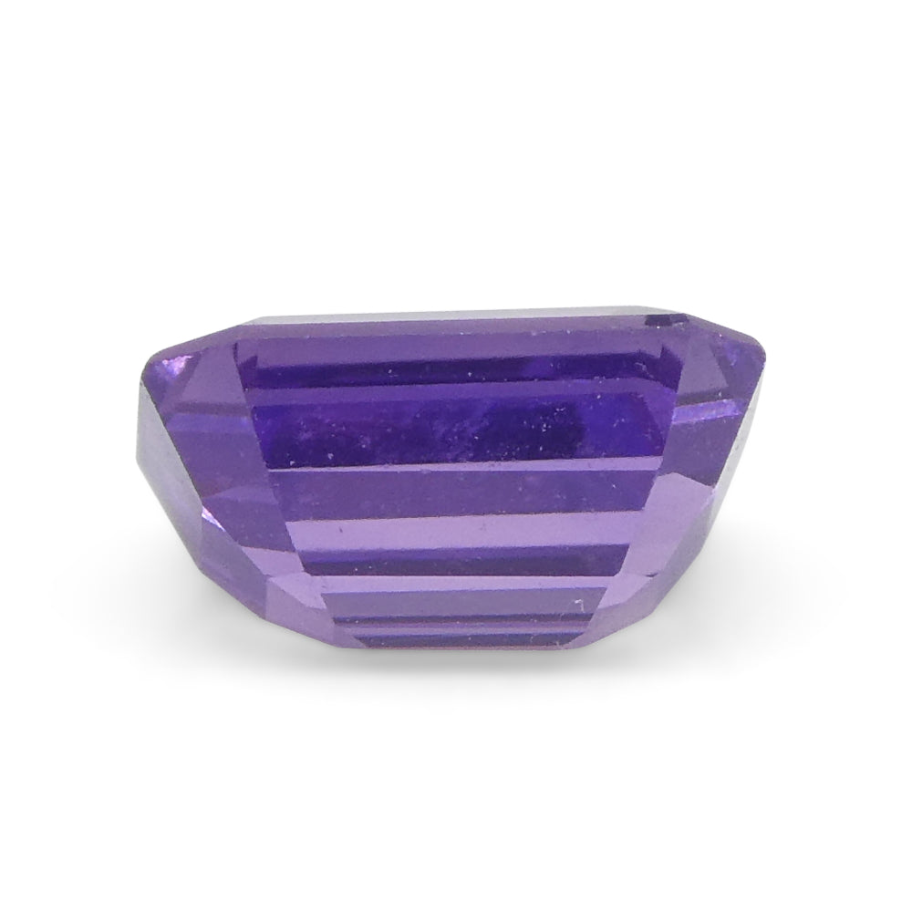 0.8ct Emerald Cut Purple Sapphire from East Africa, Unheated - Skyjems Wholesale Gemstones