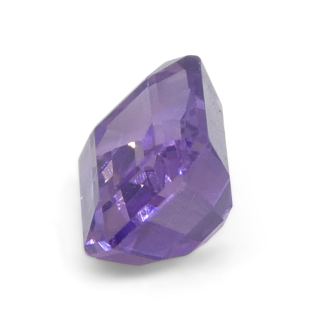 0.8ct Emerald Cut Purple Sapphire from East Africa, Unheated - Skyjems Wholesale Gemstones