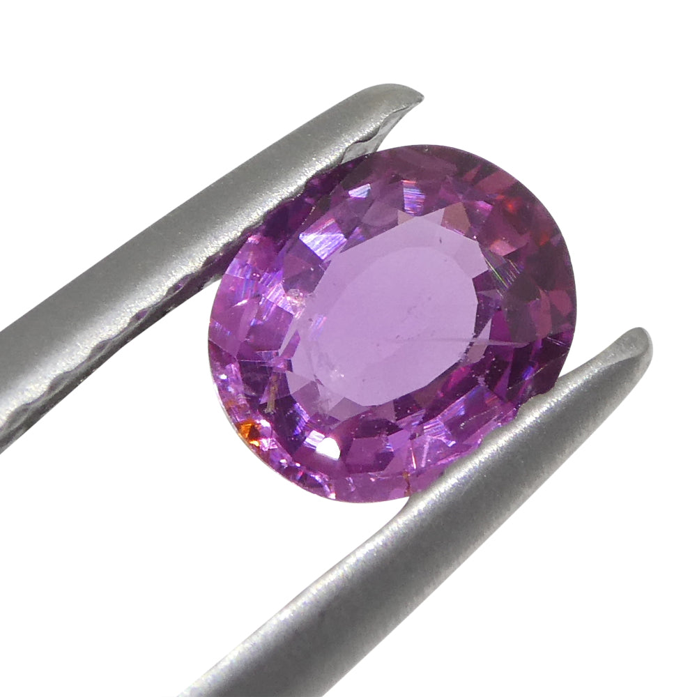 0.91ct Oval Pink Sapphire from East Africa, unheated natural gemstone by SkyJems, premium Canadian colored gem specialists