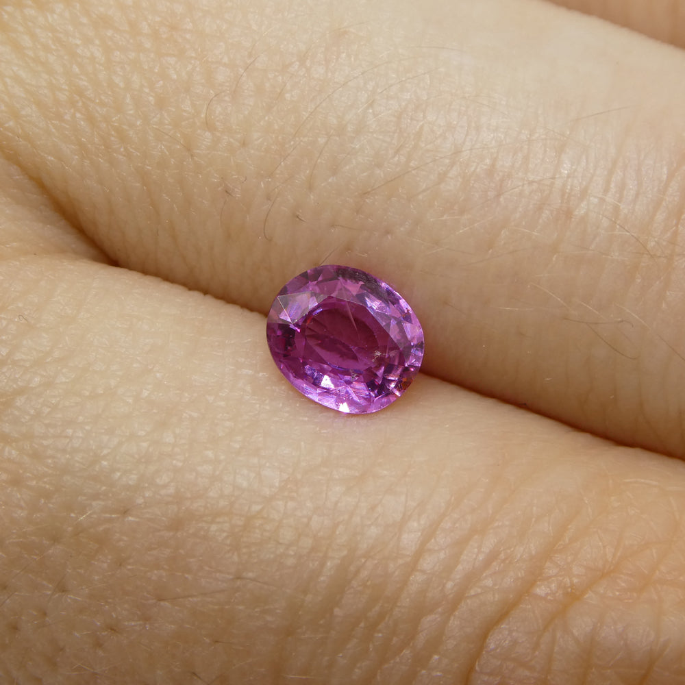 0.91ct Oval Pink Sapphire from East Africa, Unheated - Skyjems Wholesale Gemstones