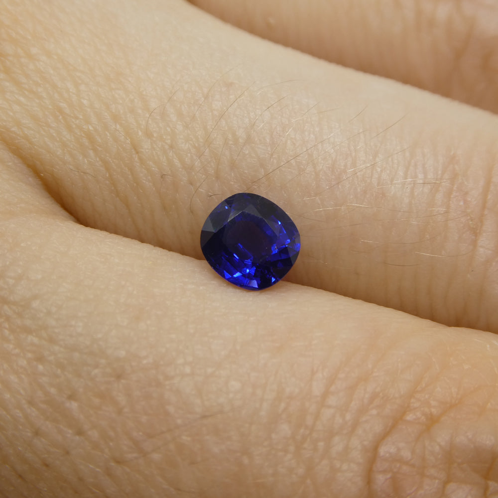 0.94ct Cushion Blue Sapphire from East Africa, Unheated - Skyjems Wholesale Gemstones