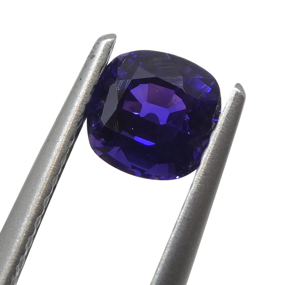 0.95ct Purple Madagascar Sapphire, Square Cushion Cut | Premium Unheated Gemstone by SkyJems