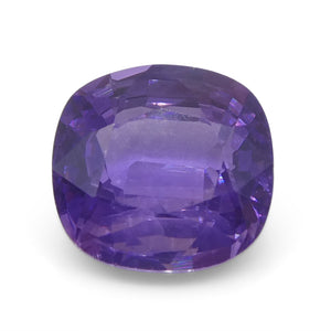 0.87ct Square Cushion Purple  Sapphire from East Africa, Unheated - Skyjems Wholesale Gemstones