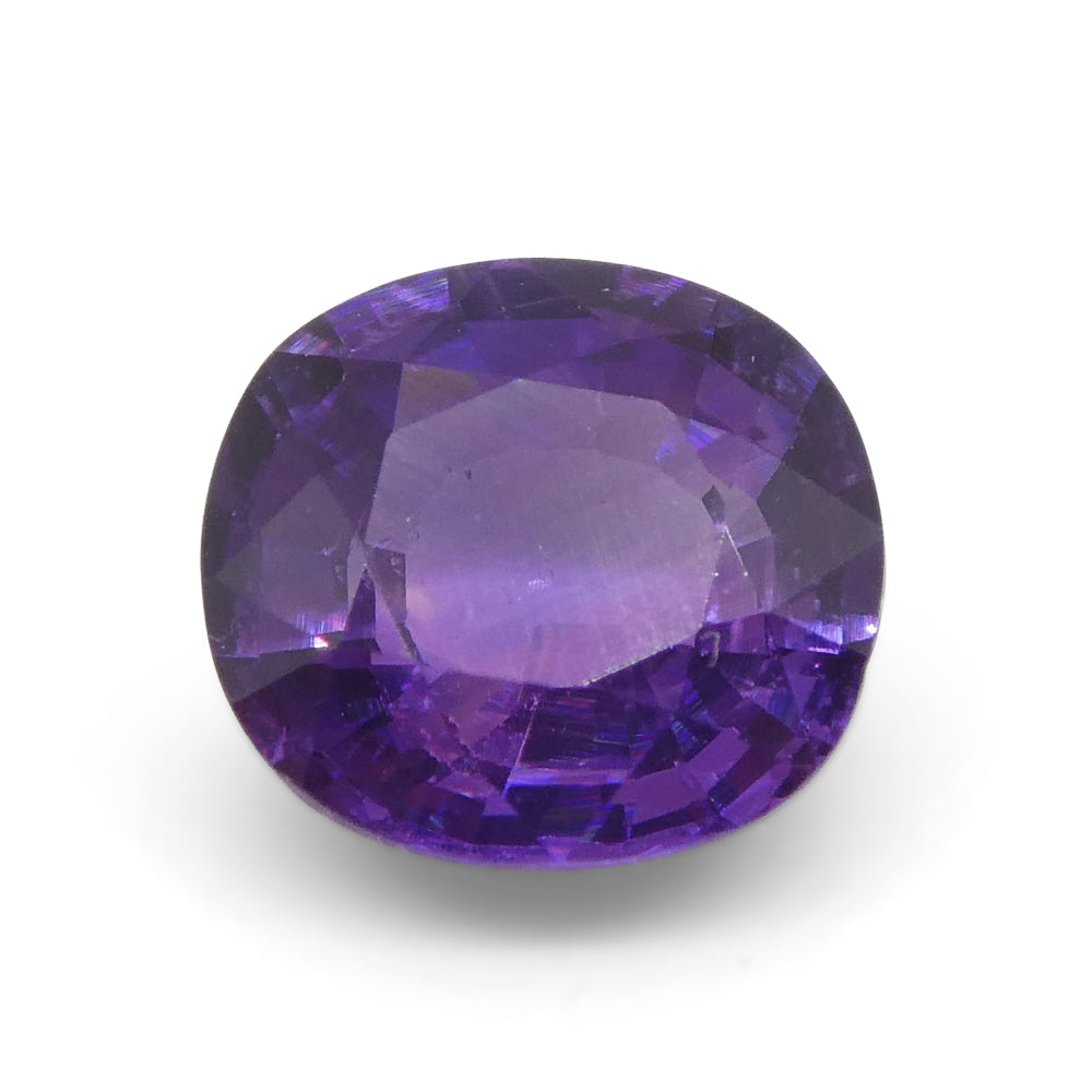 0.97ct Cushion Purple  Sapphire from East Africa, Unheated - Skyjems Wholesale Gemstones