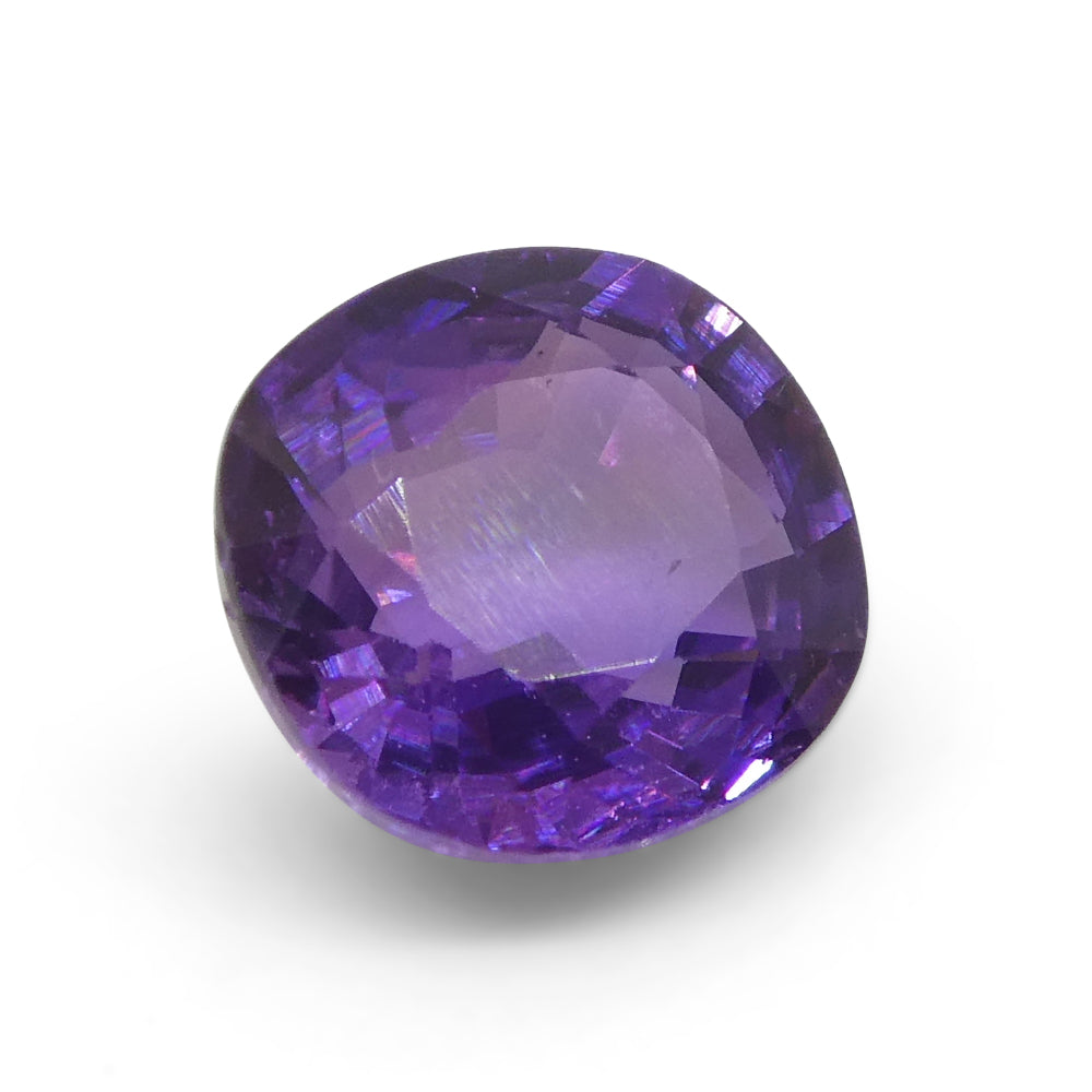 0.97ct Cushion Purple  Sapphire from East Africa, Unheated - Skyjems Wholesale Gemstones