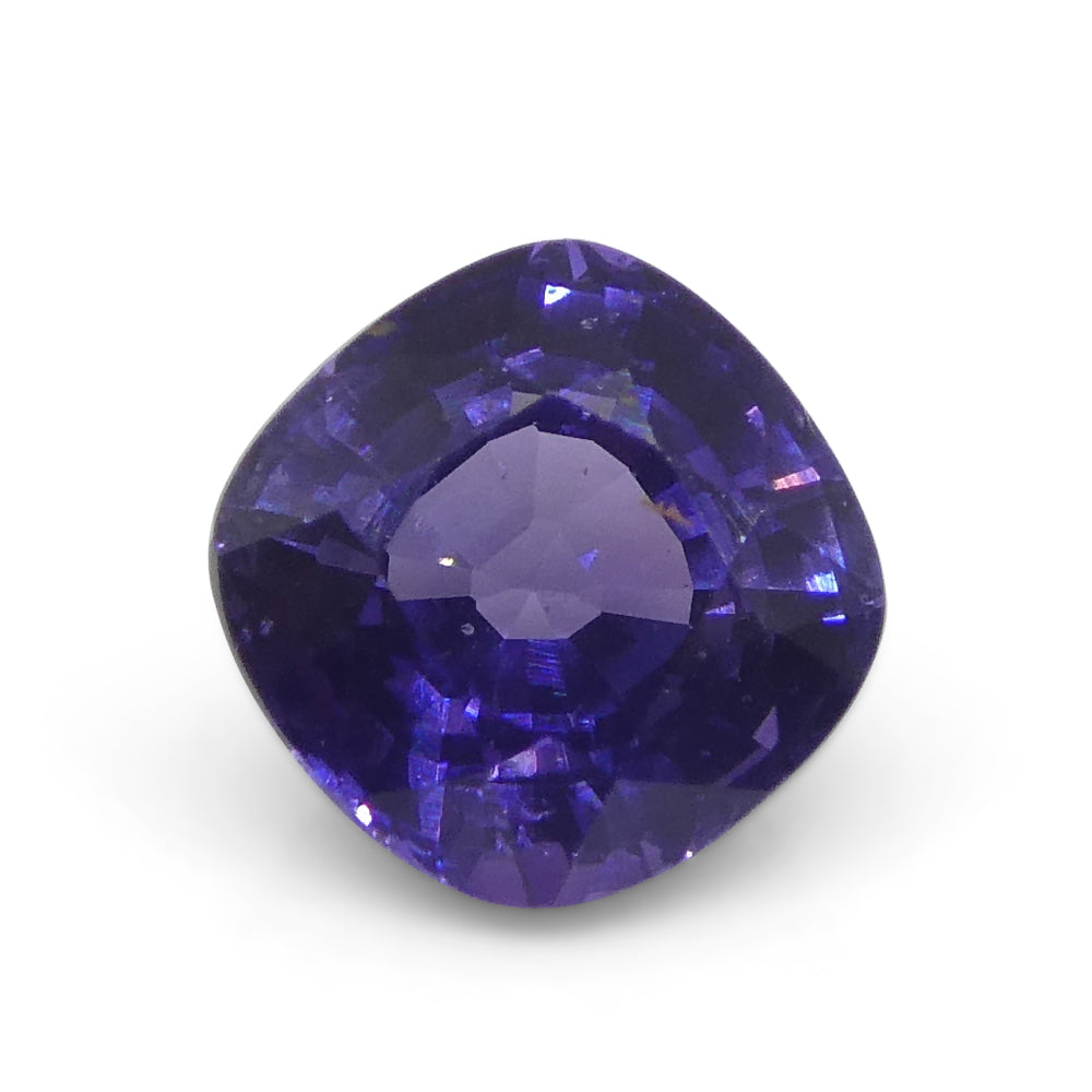 0.96ct Square Cushion Purple Sapphire from East Africa, Unheated - Skyjems Wholesale Gemstones