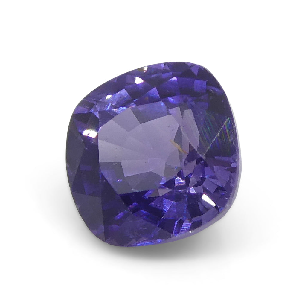 0.96ct Square Cushion Purple Sapphire from East Africa, Unheated - Skyjems Wholesale Gemstones