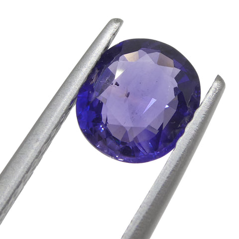 0.98ct Oval Purple Sapphire from East Africa, Unheated