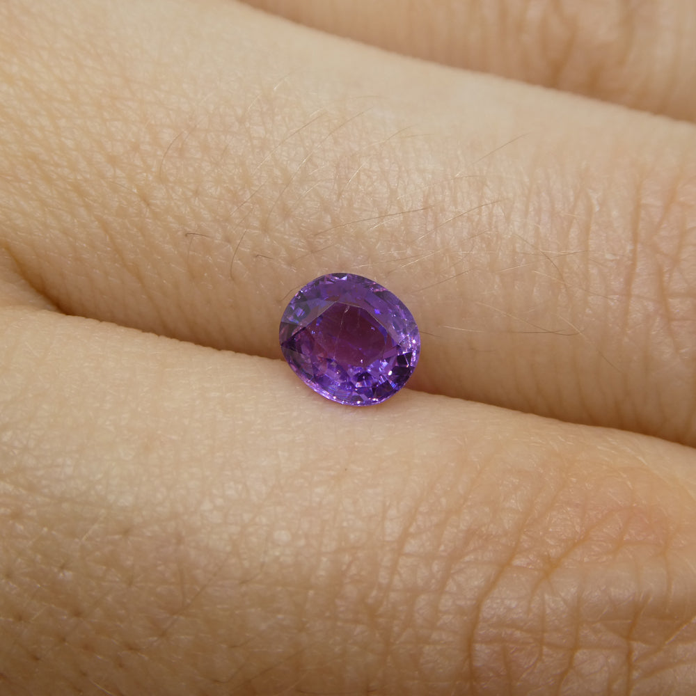 0.97ct Cushion Purple  Sapphire from East Africa, Unheated - Skyjems Wholesale Gemstones