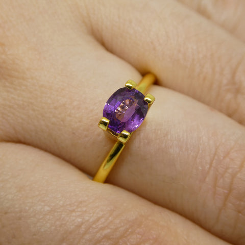 0.96ct Cushion Purple  Sapphire from East Africa, Unheated