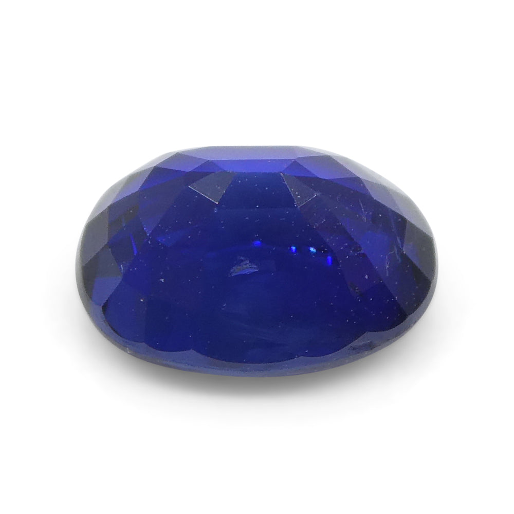 1.38ct Nigerian Blue Sapphire Oval Cut, Vivid Color | Premium Gemstone by SkyJems Canada