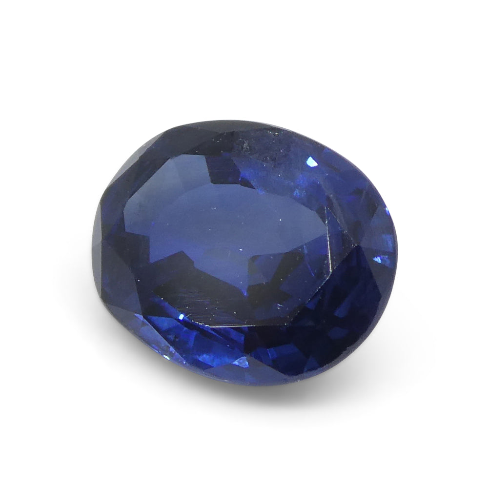 1.35ct Nigerian Blue Cushion Sapphire, premium heated gemstone from SkyJems Canadian gem specialists
