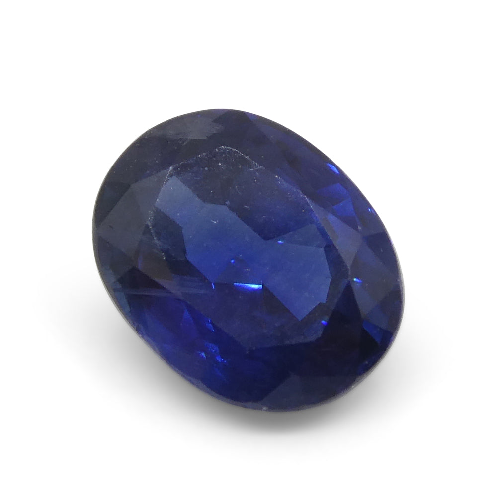1.59ct Nigerian Blue Sapphire Cushion Cut, premium heated gemstone from SkyJems Canadian gem specialists
