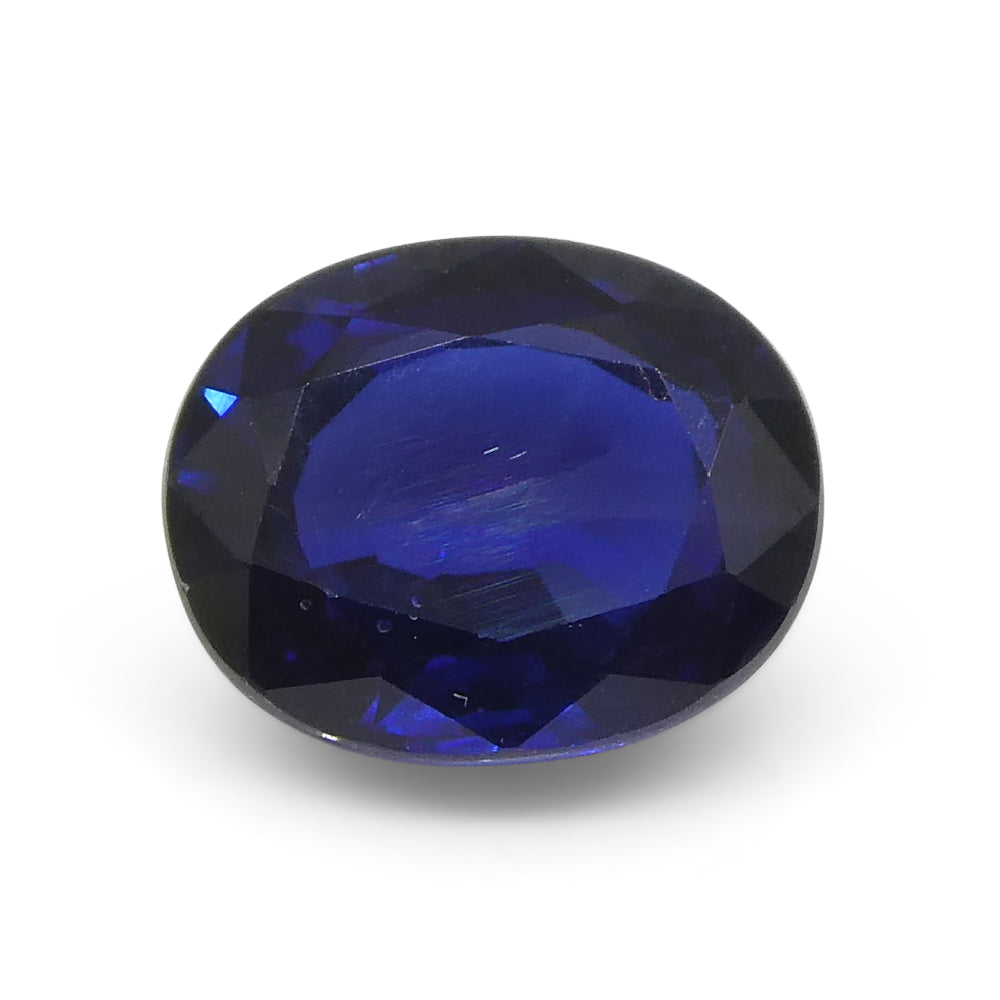 1.4ct Nigerian Blue Sapphire Cushion Cut, Heated Corundum Gemstone by SkyJems Canada