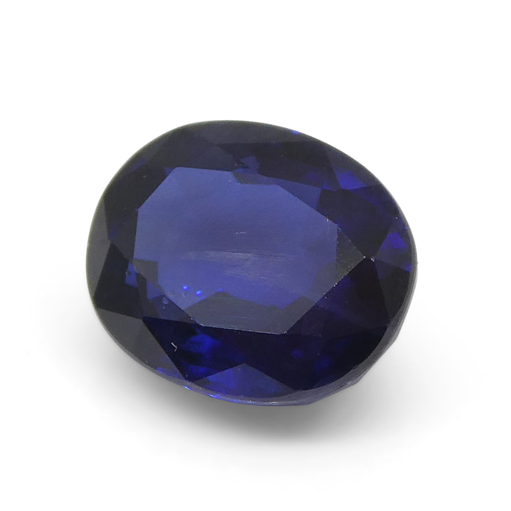 1.4ct Nigerian Blue Sapphire Cushion Cut, Heated Corundum Gemstone by SkyJems Canada