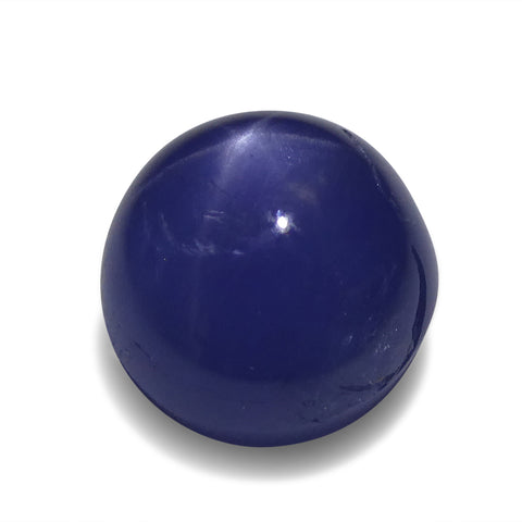 3.83ct Round Cabochon Blue Star Sapphire from Burma (Myanmar), Unheated
