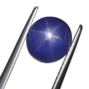 3.83ct Round Cabochon Blue Star Sapphire from Burma (Myanmar), Unheated - Skyjems Wholesale Gemstones