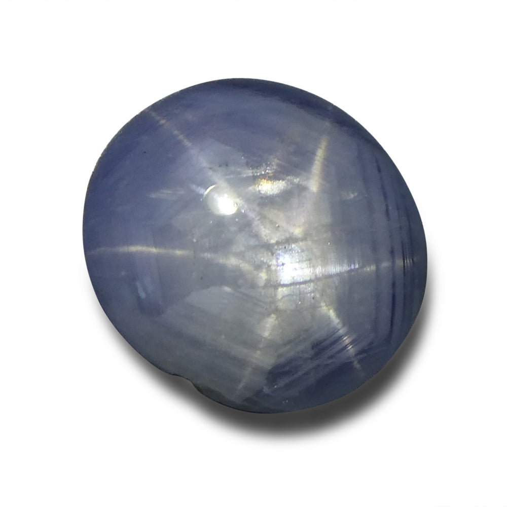 8.95ct Oval Cabochon Blue Star Sapphire from Sri Lanka, Unheated - Skyjems Wholesale Gemstones