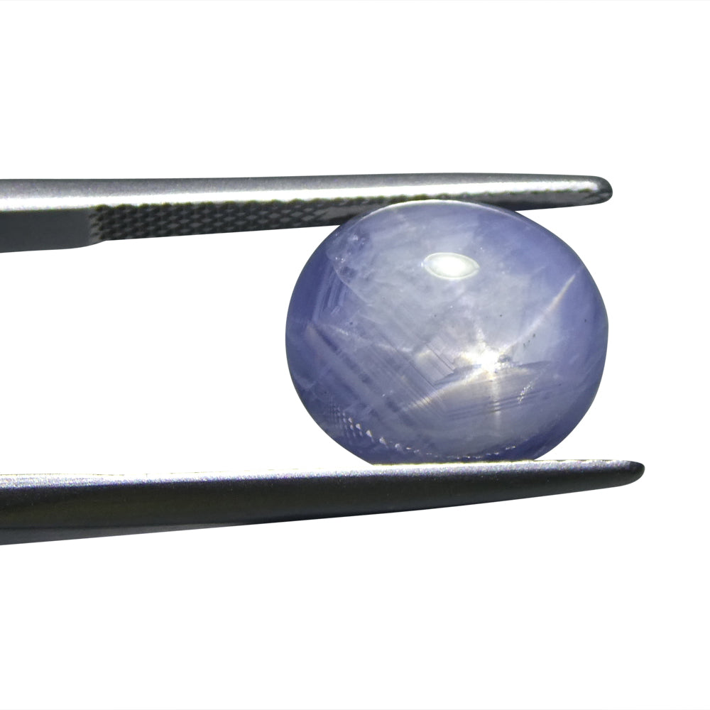 8.95ct Oval Cabochon Blue Star Sapphire from Sri Lanka, Unheated - Skyjems Wholesale Gemstones