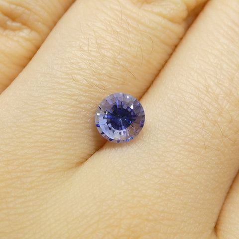 1.17ct Round Brilliant Blue Sapphire from Sri Lanka