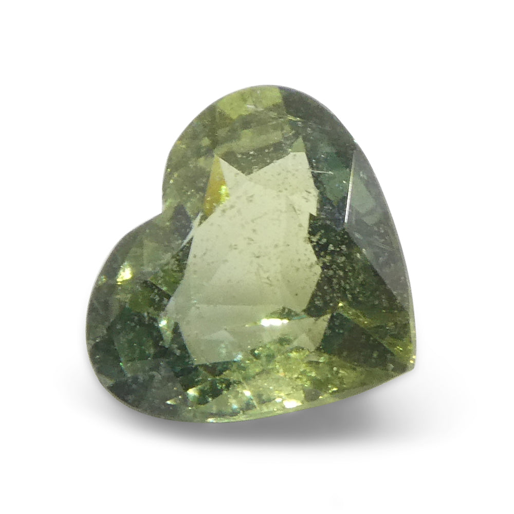 1.71ct Heart Shape Green Sapphire from Tanzania - Skyjems Wholesale Gemstones