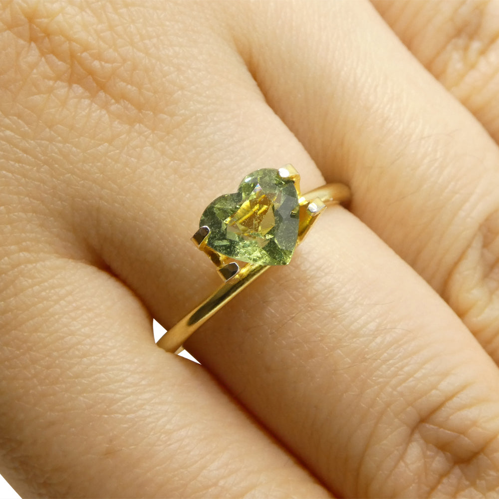 1.71ct Tanzanian Green Heart Sapphire, unheated natural gemstone from SkyJems Canadian gem specialists