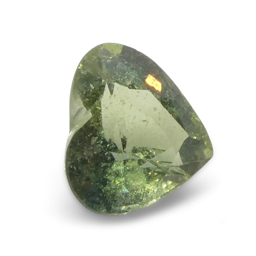 1.71ct Heart Shape Green Sapphire from Tanzania - Skyjems Wholesale Gemstones