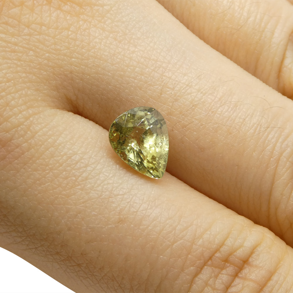 2.3ct Pear Shape Yellow Sapphire from Tanzania - Skyjems Wholesale Gemstones