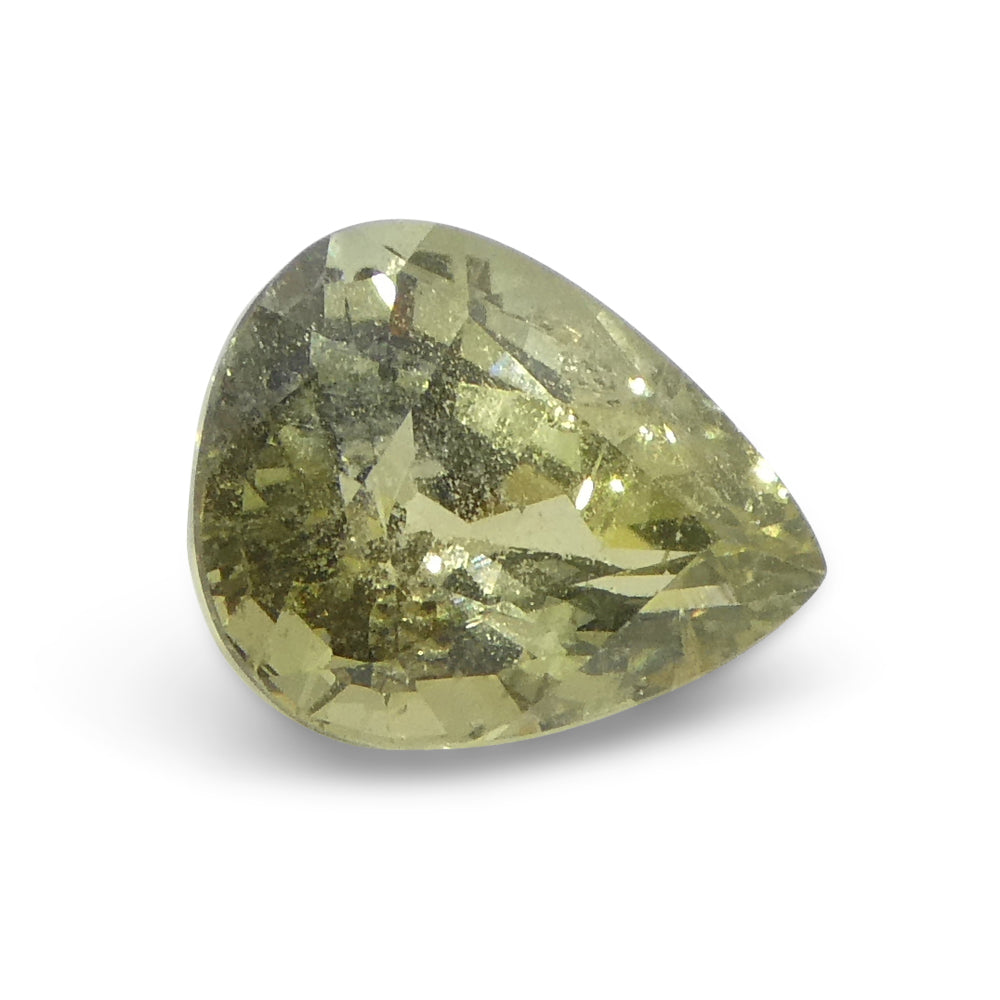 2.3ct Unheated Yellow Sapphire from Tanzania, Pear Shape - Premium Gemstone by SkyJems Canadian Gem Experts