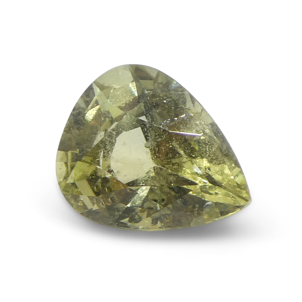 2.3ct Unheated Yellow Sapphire from Tanzania, Pear Shape - Premium Gemstone by SkyJems Canadian Gem Experts