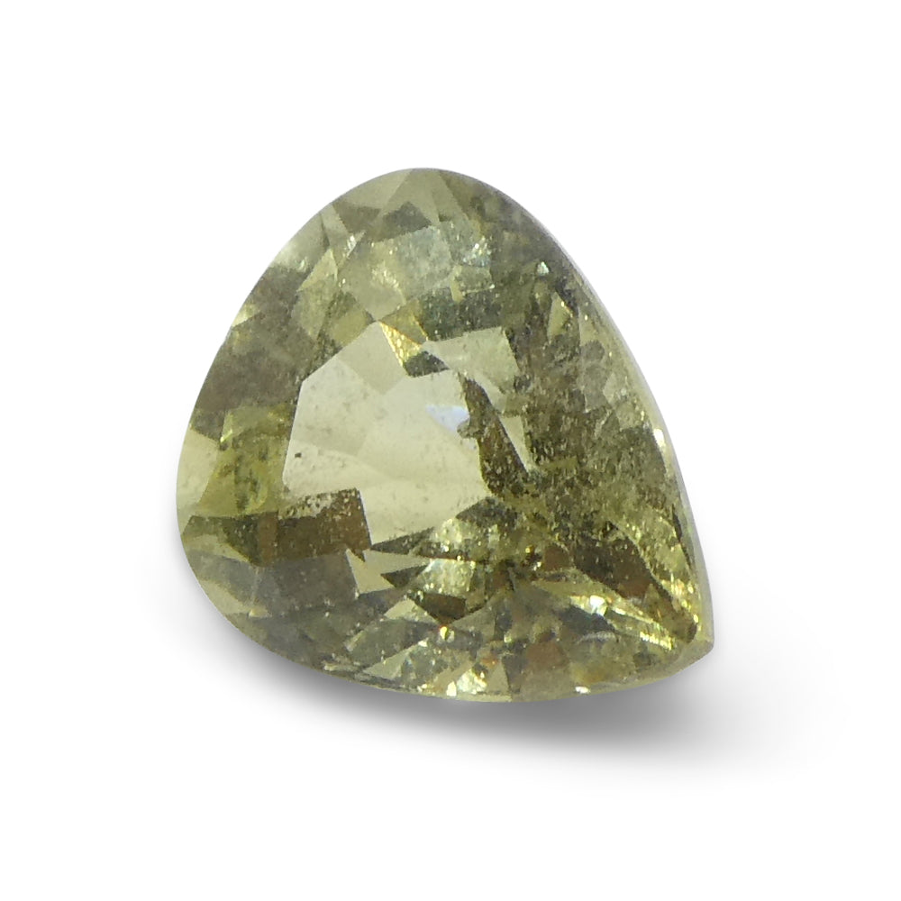 2.3ct Unheated Yellow Sapphire from Tanzania, Pear Shape - Premium Gemstone by SkyJems Canadian Gem Experts