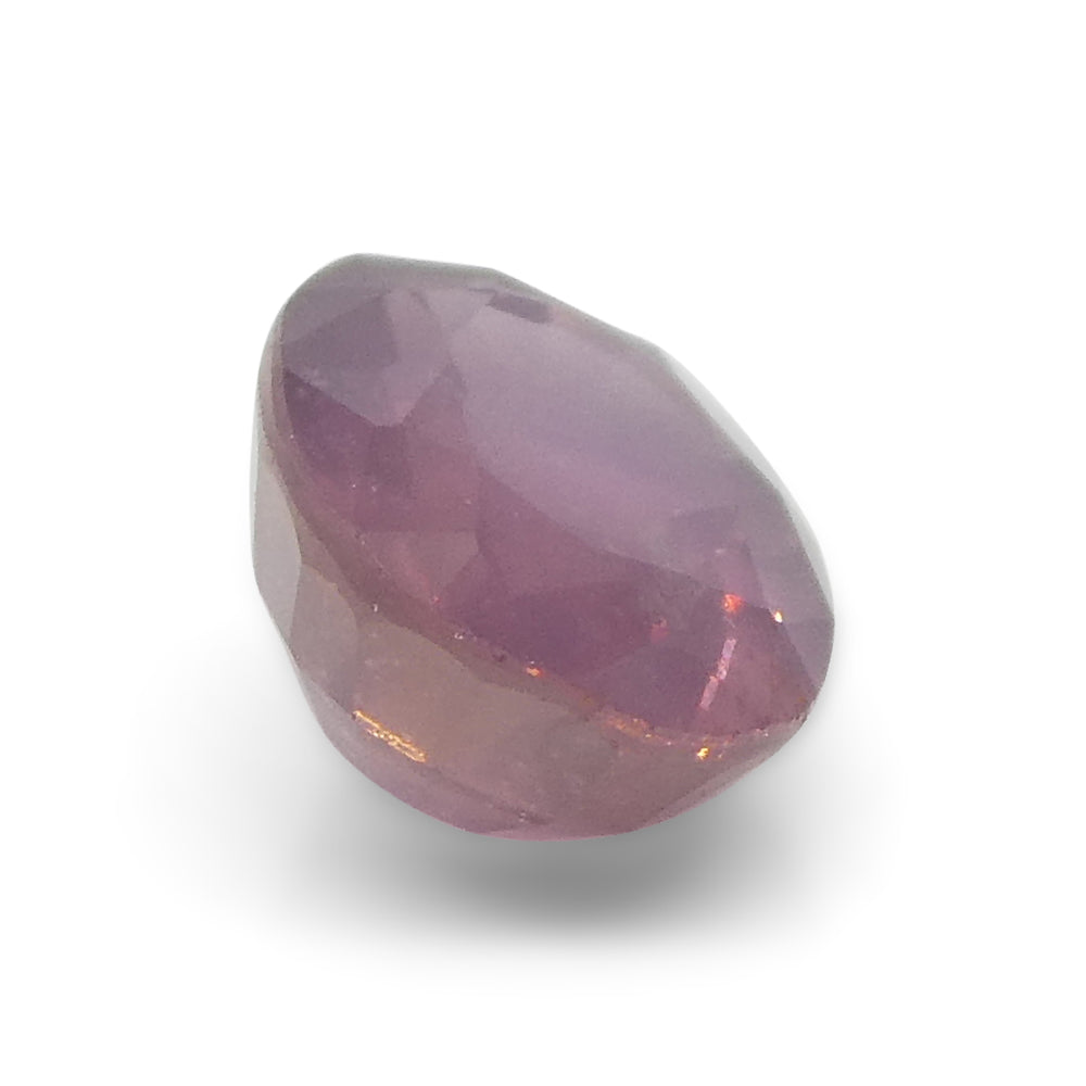 1.17ct Oval Opalescent Orangy Purplish Pink Sapphire from Umba, Tanzania - Skyjems Wholesale Gemstones