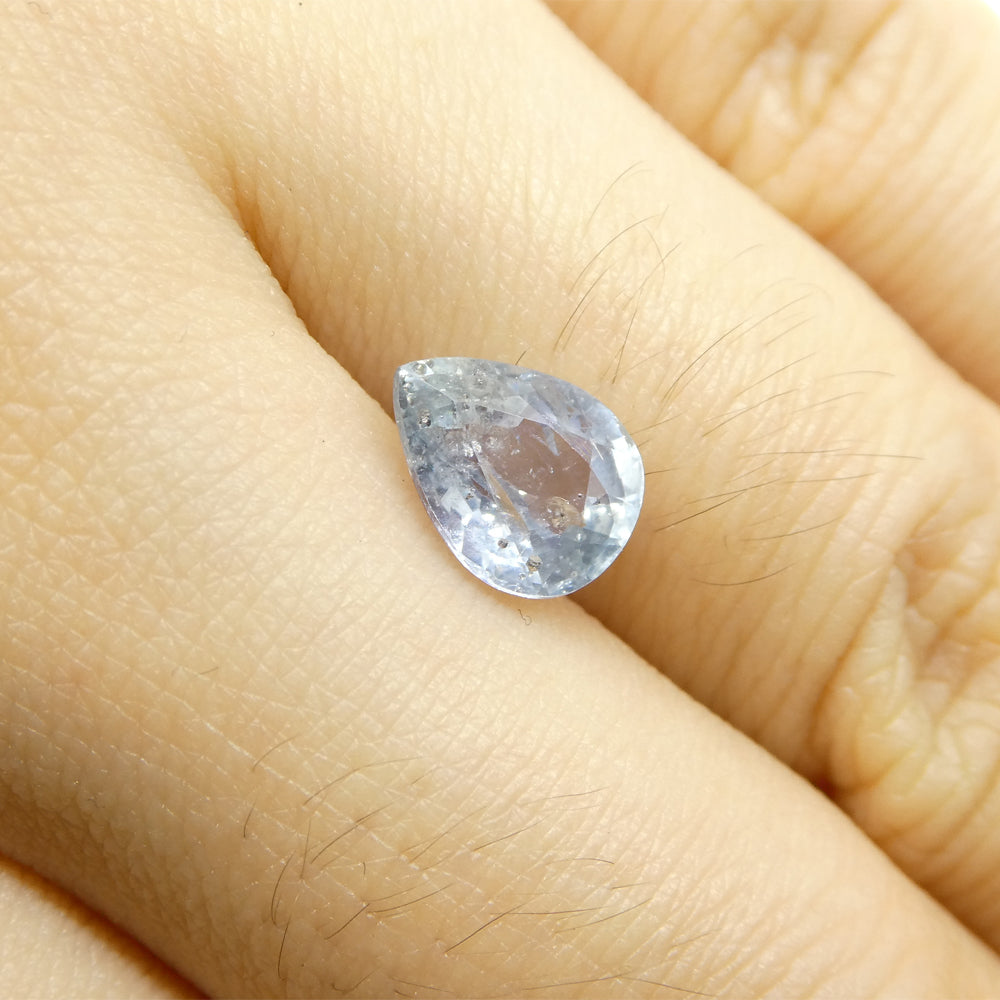 1.76ct Pear Blue Sapphire from Umba, Tanzania - Unheated Natural Gemstone by SkyJems Canadian Gem Specialists