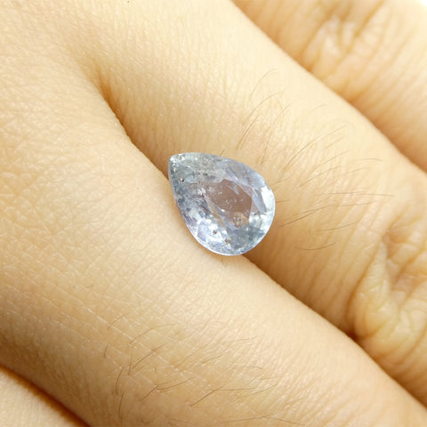 1.76ct Pear Blue Sapphire from Umba, Tanzania, Unheated