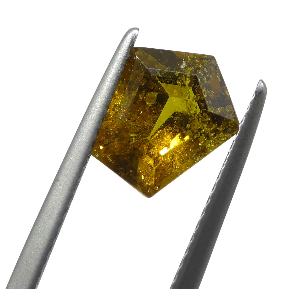 3.11ct Shield Greenish Yellow Sapphire from Umba, Tanzania - Skyjems Wholesale Gemstones