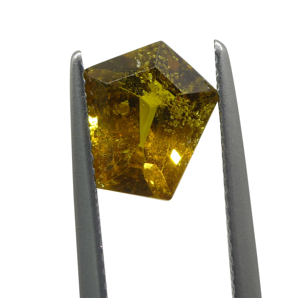 3.11ct Shield Greenish Yellow Sapphire from Umba, Tanzania - Skyjems Wholesale Gemstones