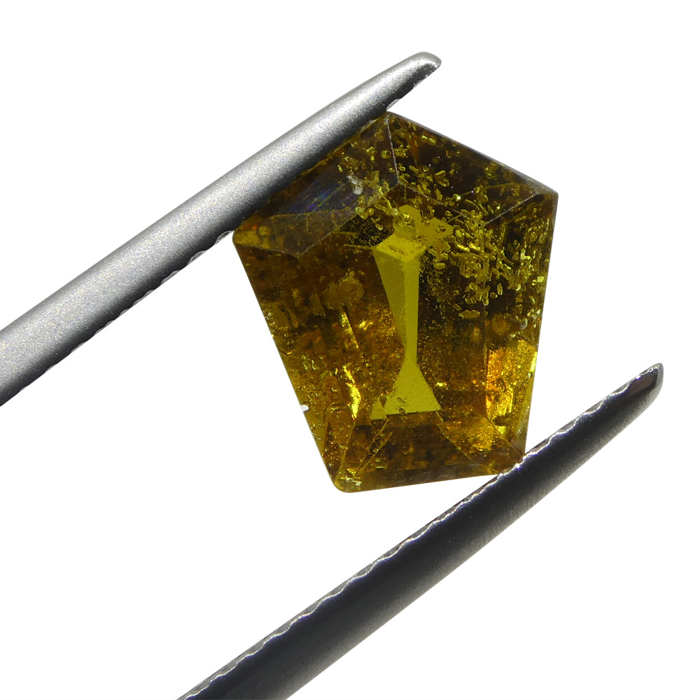 3.11ct Shield Greenish Yellow Sapphire from Umba, Tanzania - Skyjems Wholesale Gemstones