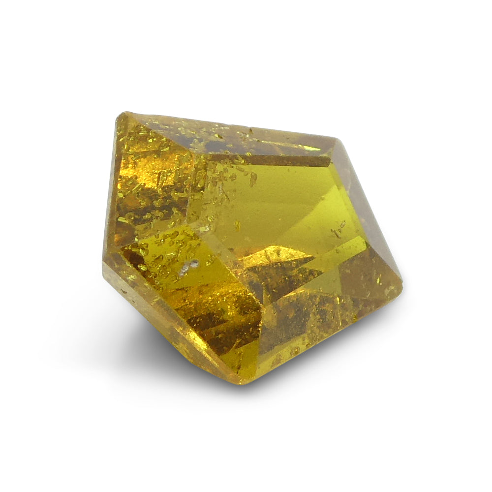 3.11ct Shield Greenish Yellow Sapphire from Umba, Tanzania - Skyjems Wholesale Gemstones