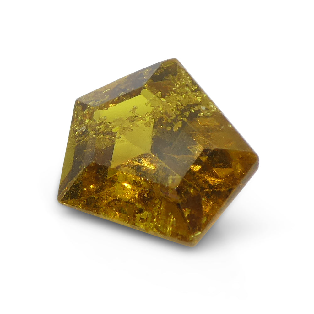 3.11ct Shield Greenish Yellow Sapphire from Umba, Tanzania - Skyjems Wholesale Gemstones