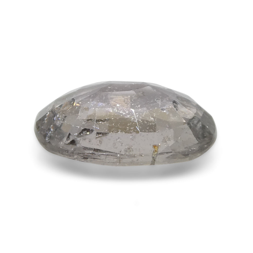 2.58ct Oval Grey Sapphire from Umba, Tanzania - Unheated Natural Gemstone by SkyJems Canadian Gem Experts