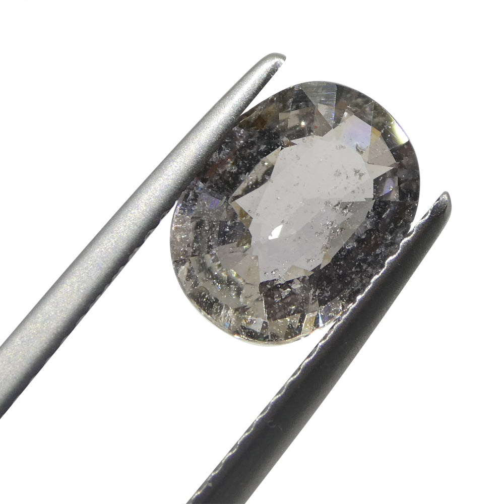 2.58ct Oval Grey Sapphire from Umba, Tanzania - Unheated Natural Gemstone by SkyJems Canadian Gem Experts