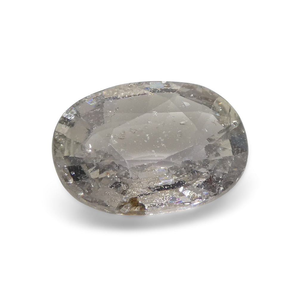 2.58ct Oval Grey Sapphire from Umba, Tanzania - Unheated Natural Gemstone by SkyJems Canadian Gem Experts