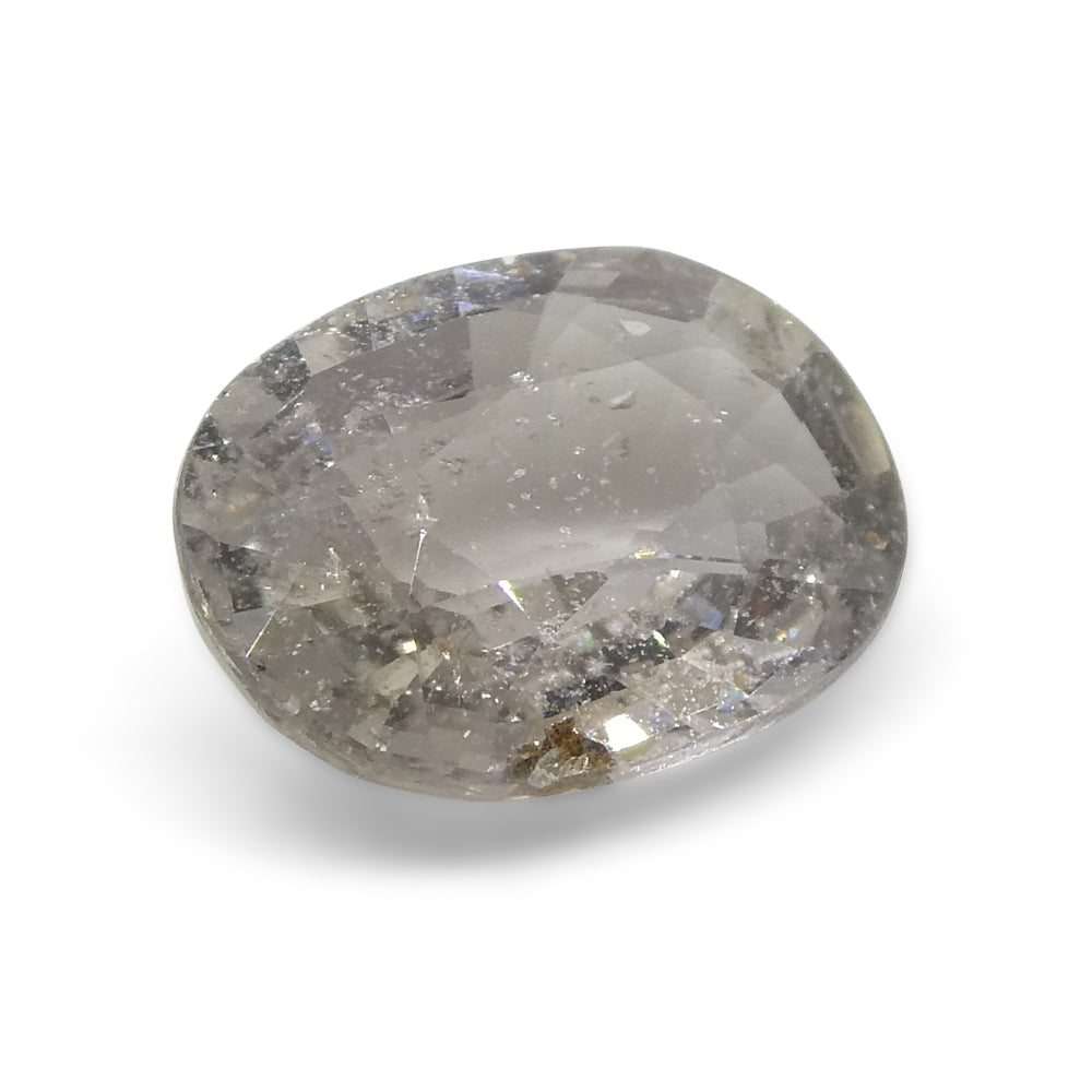 2.58ct Oval Grey Sapphire from Umba, Tanzania - Unheated Natural Gemstone by SkyJems Canadian Gem Experts