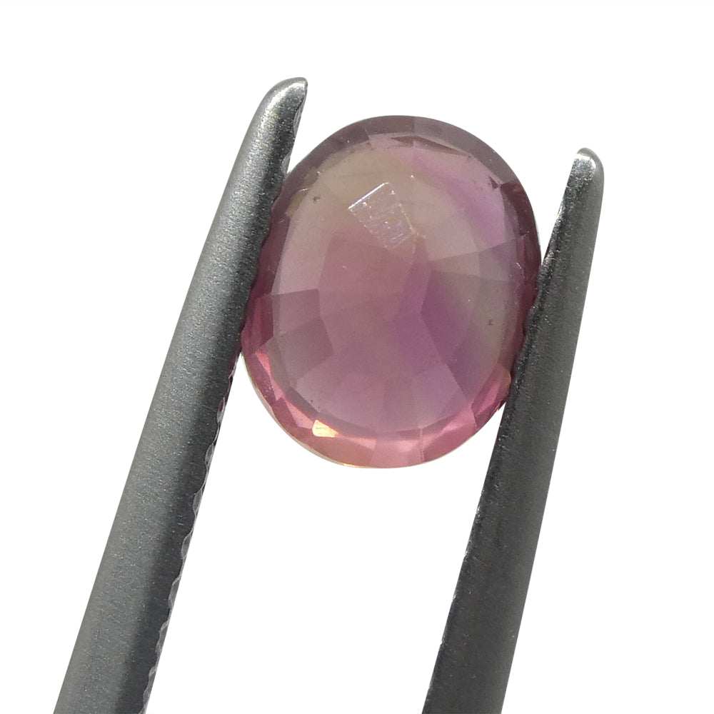 1.29ct Oval Opalescent Reddish-Pink Sapphire from Umba, Tanzania - Skyjems Wholesale Gemstones