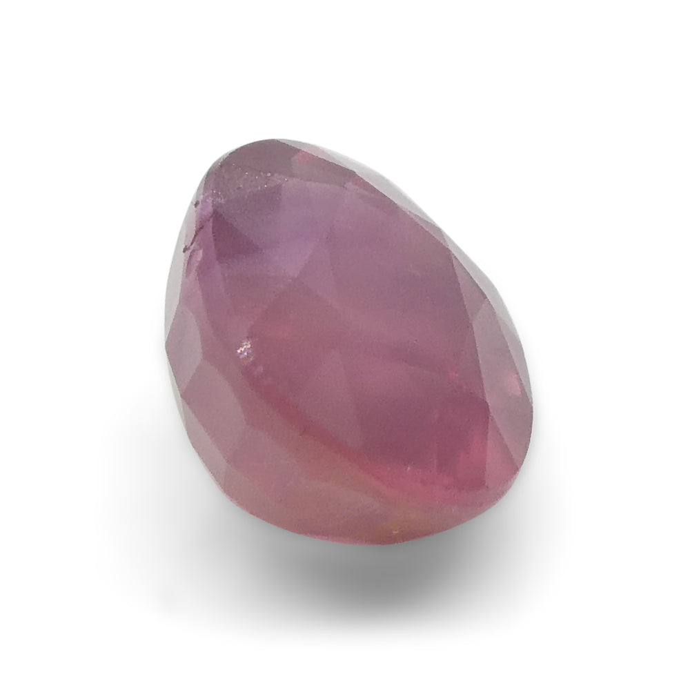 1.29ct Oval Opalescent Reddish-Pink Sapphire from Umba, Tanzania - Skyjems Wholesale Gemstones