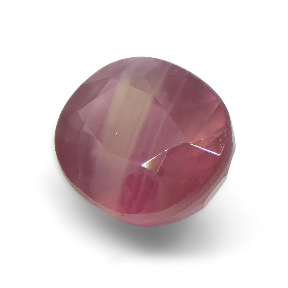 1.29ct Oval Opalescent Reddish-Pink Sapphire from Umba, Tanzania - Skyjems Wholesale Gemstones