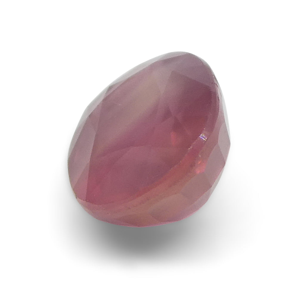 1.29ct Oval Opalescent Reddish-Pink Sapphire from Umba, Tanzania - Skyjems Wholesale Gemstones