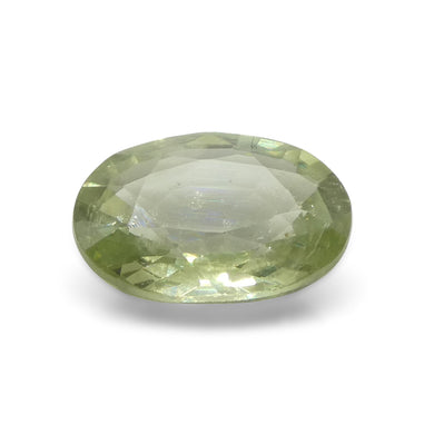 1.21ct Oval Yellowish Green Sapphire from Umba, Tanzania - Skyjems Wholesale Gemstones