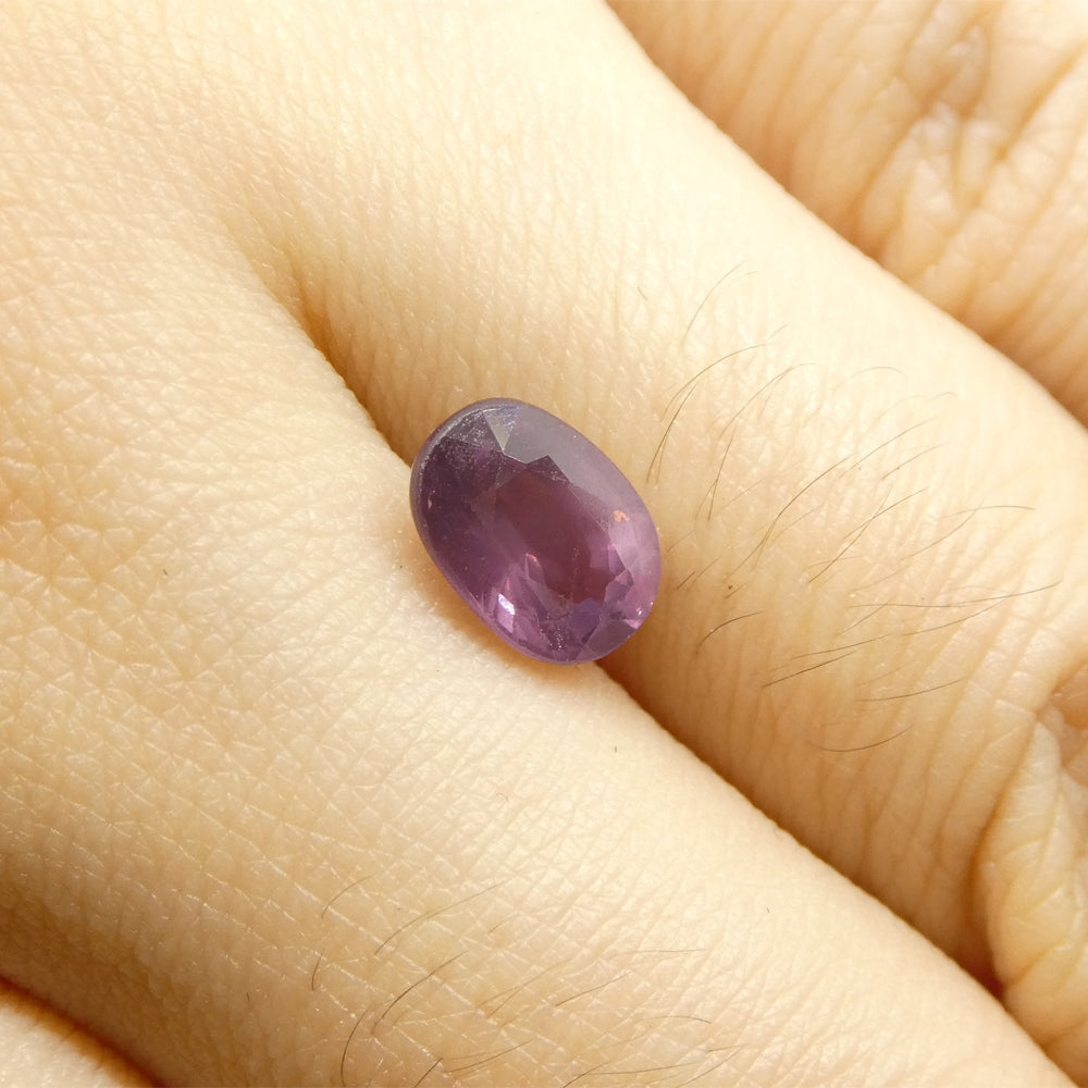 1.46ct Oval Purplish-Pink Sapphire from Umba, Tanzania - Skyjems Wholesale Gemstones