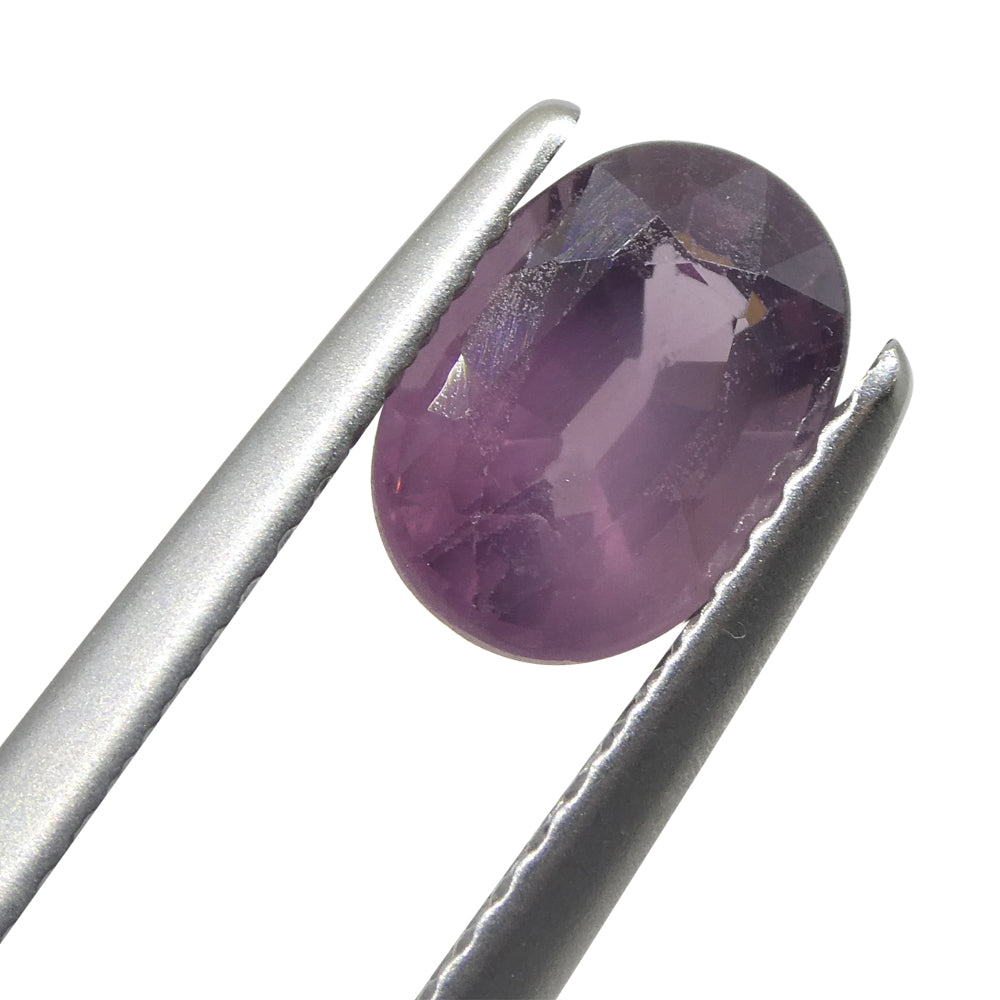 1.46ct Oval Purplish-Pink Sapphire from Umba, Tanzania - Skyjems Wholesale Gemstones